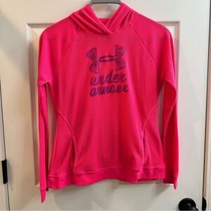 Youth girls Under Armour pink and purple hooded pullover size youth XL
